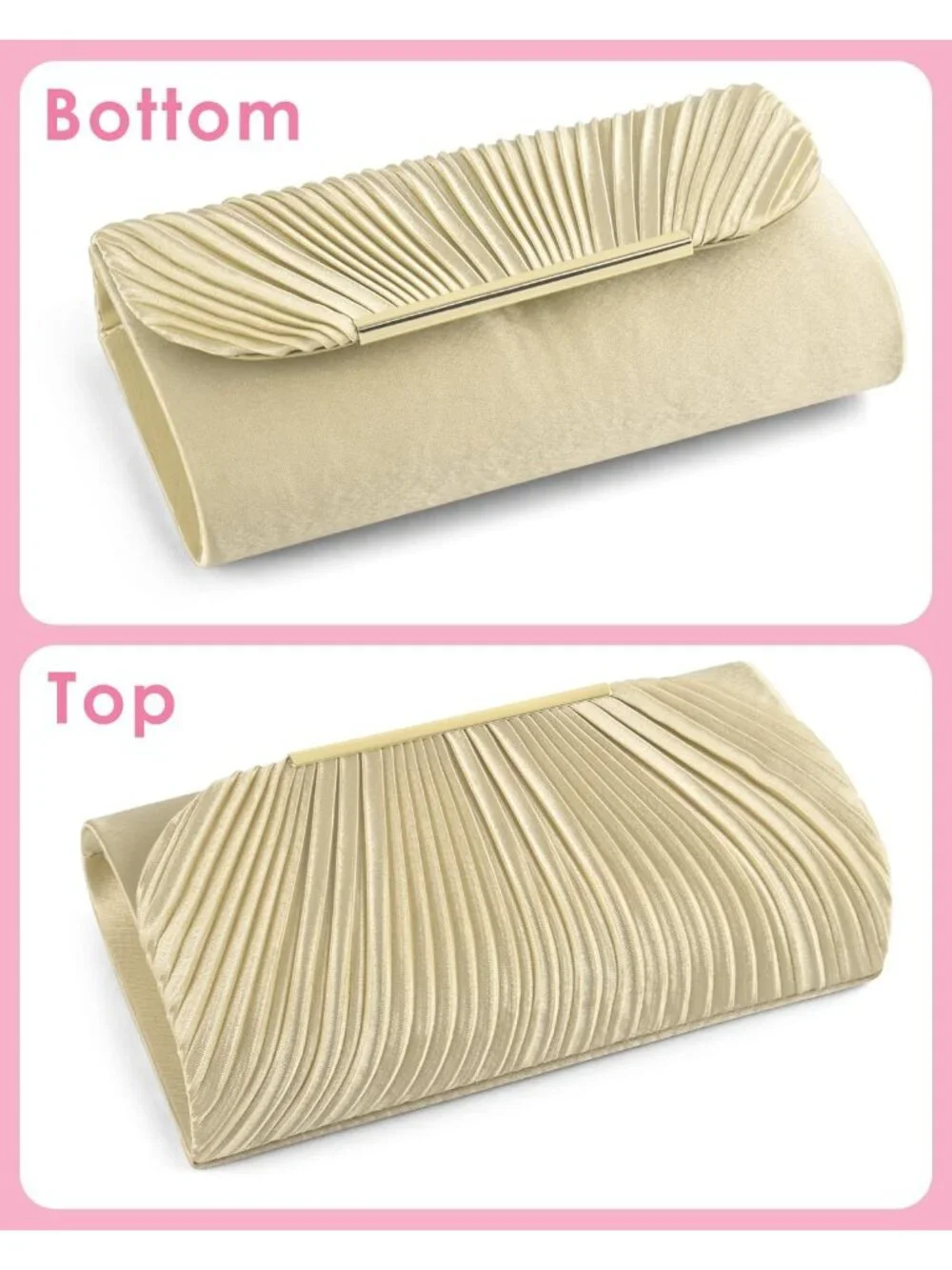 👜Women's Gold Evening Handbags for Formal Wedding Party Prom Shoulder Bags